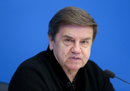 Политолог, директор Института глобальных стратегий Вадим Карасев во время экспертного обсуждения на тему: "Канун президентских выборов: концентрация черных политических технологий и демократическое противодействие им" в УНИАН, в Киеве, 28 марта 2019 г. Фото Ратынский Вячеслав / УНИАН