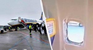 Ужас на высоте 6000 метров: пассажира Ryanair едва не вытянуло через иллюминатор (видео)